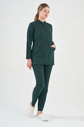 Owlet Medikal Emerald Green Lycra Tunic Set