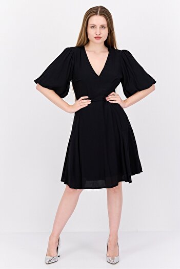 Scotch & Soda Women Solid Mini Casual Dress, Black