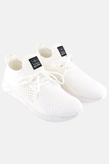 Crosshatch Men Stonerock Lace Up Running Shoes, White