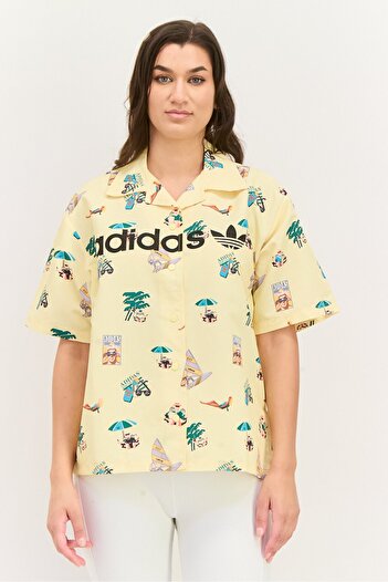 adidas Women Sportswear Fit Short Sleeves Outdoor Shirt, Multicolor
