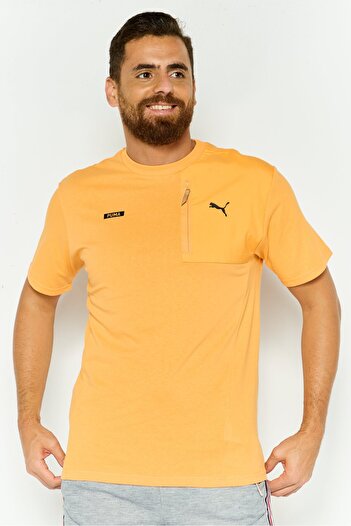 Puma Men Sportswear Fit Short Sleeve Training T- Shirt, Orange