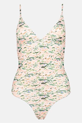 Scotch & Soda Women Abstract Print One Piece Swimwear, Pin