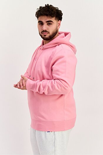 Esprit Men Hooded Brand Logo Long Sleeves Sweatshirt, Pink