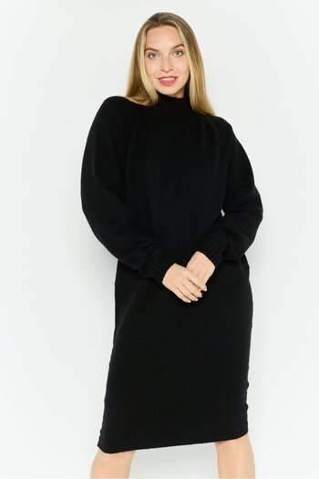 Hugo Boss Women Knitted Sweater Dress, Black
