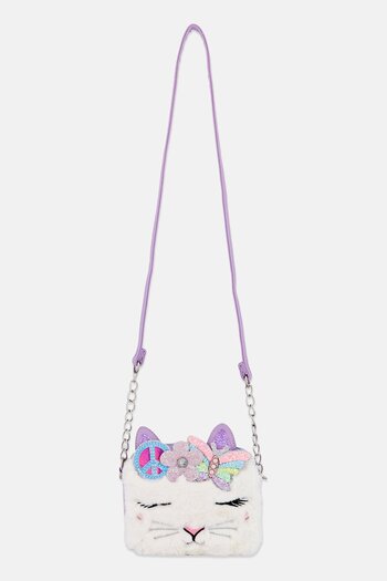 OMG Accessories Bella Faux Fur Cross Body Bag 15 H x 16 L x 7 W cm, Purple