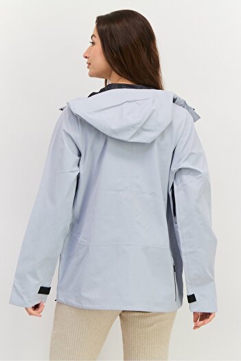 Puma Women Sportswear Fit Brand Logo Outdoor Windbreaker Jacket, Grey