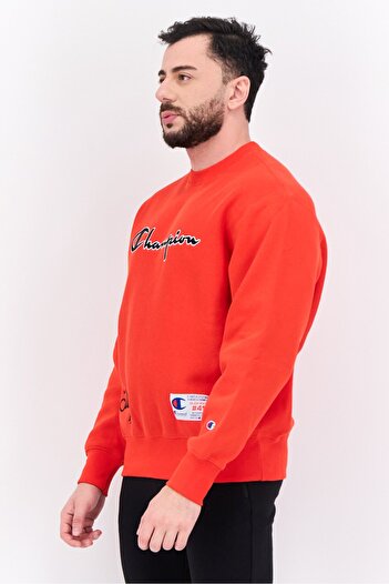Champion Men Standard Fit Long Sleeve Outdoor Sweatshirts, Red Combo