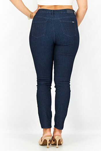 Armani Exchange Women Skinny Fit Plain Non-Stretchable Denim Jeans, Navy