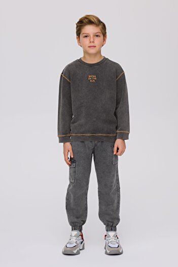 Nebbati Φούτερ Bg Store Boy's Anthracite