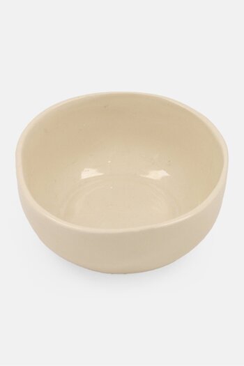 Muy Mucho Enameled Stoneware Bowl 12 x 12 X 5,5 cm, Off White