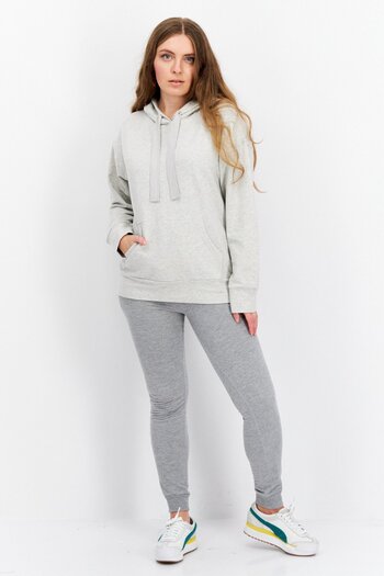 Felina Women Hooded Heather Sweatshirt, Grey