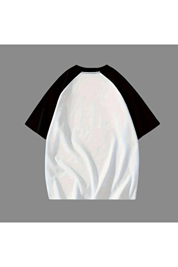 GOSSİP TEAM Λευκό Unisex Μαύρο T-Shirt Raglan Kamikaze