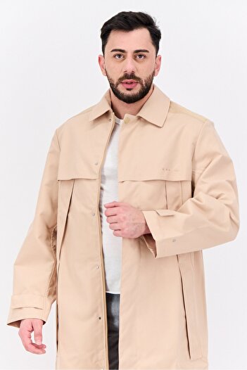 adidas Men Sportswear Fit Outdoor Macintosh Jacket, Beige