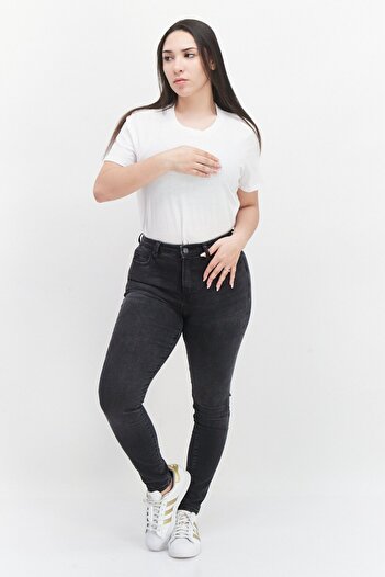 Esprit Women Skinny Fit Washed Stretchable Denim Jeans, Balck