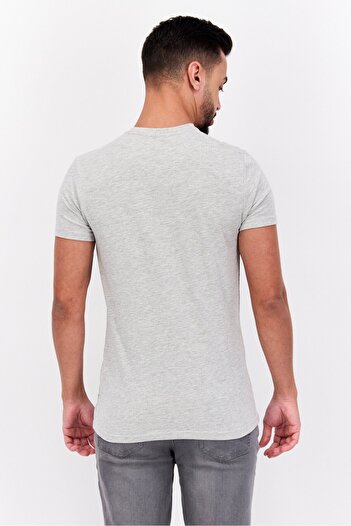 Canadian Peak Men Crew Neck Short Sleeves Solid T-Shirt, Grey