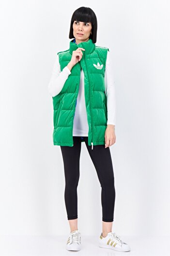 adidas Women Sportswear Fit Sleeveless Outdoor Vest Jackets, Green
