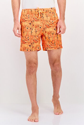 Mr.Swim Men Drawstring Allover Print Swim Shorts, Multicolor