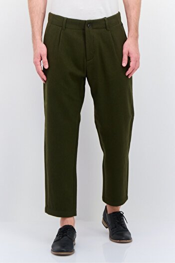 Scotch & Soda Men Regular Fit Solid Chino Pants, Green