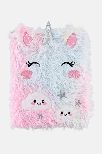 Votum Furry Dog Print Drawing Book, Pink Combo