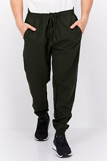 Legend Men Regular Fit Solid Jogger Pants, Olive