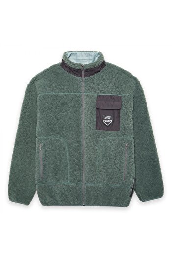 SKECHERS S242184 m Out Fleece Full Zip Sherpa Khaki Men's Jacket