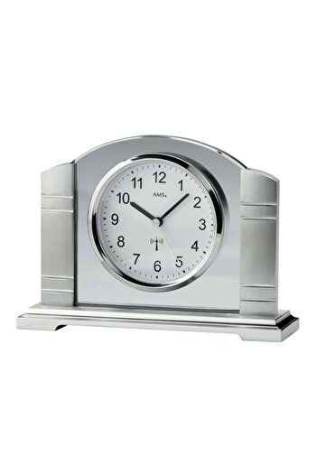AMS Table Clock 5142, Quartz, White, Analogue, Modern