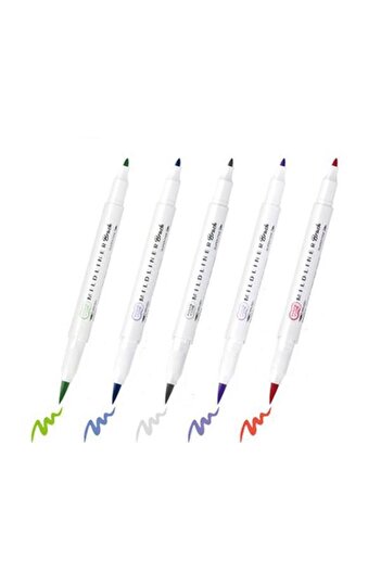 Zebra Mildliner Brush Tip Highlighter 5Pcs Wft8 5Cnc Model 2