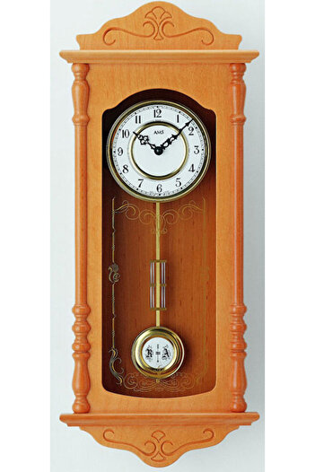 AMS Wall Clock 7013/16, Quartz, White, Analogue, Classic