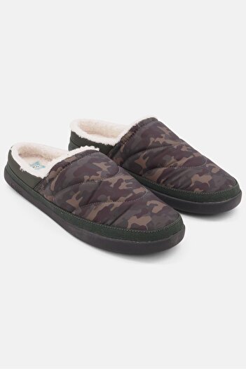 Toms Women Slip On Camo Mules, Dark Green Combo