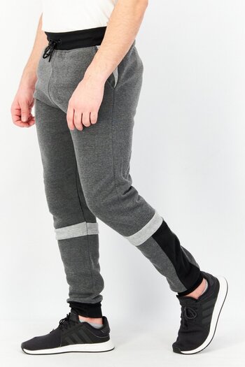 Modern Culture Men Regular Fit Drawstring Fleece Jogger Pants, Charcoal Heather