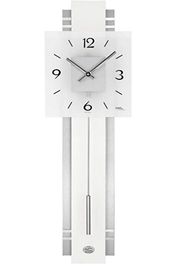 AMS Wall Clock 7302, Quartz, Transparent, Analogue, Modern
