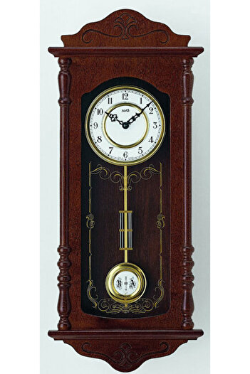 AMS Wall Clock 7013/1, Quartz, White, Analogue, Classic