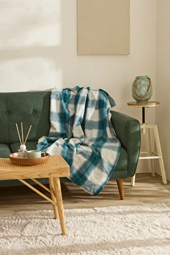 Karaca Home Flannel Throw Tv Blanket Turquoise