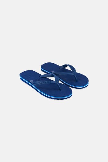 SUNDEK Men Brand Logo Slip On Slipper, Navy Blue