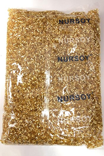 Hayalperest boncuk Gold Yellow Twisted Cut Beads 500 Gr