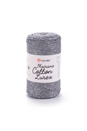 Yarnart Macrame Cotton Lurex - Simli Makrome El Ör Gri-737