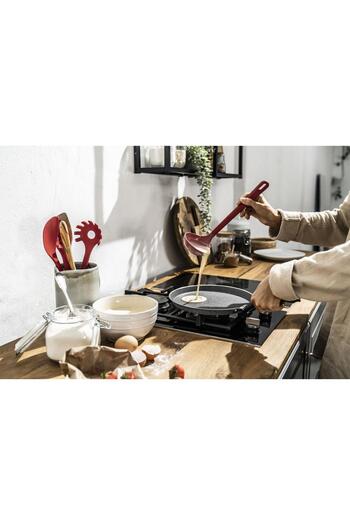 BALLARİNİ Rosso Soup Ladle Silicone 31 cm