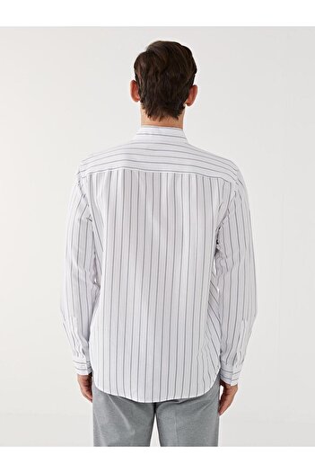 LC Waikiki LCW Vision Slim Fit Uzun Kollu Çizgili Erkek Gömlek