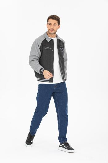Store Erkek Düğmeli Kolej Mont