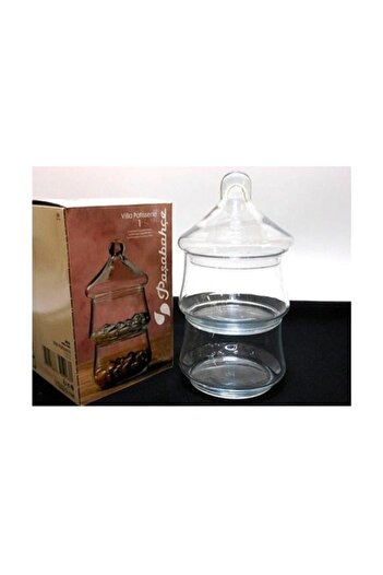 Paşabahçe Villa Patisserie 2-Tier Glass Cookie Holder Sugar Bowl Storage Container