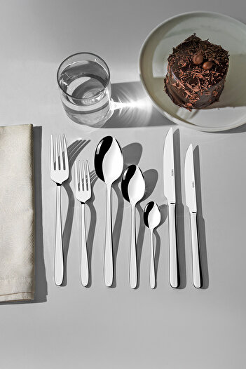 Nehir Sultan Plain 12-Person 89-Piece Cutlery Set