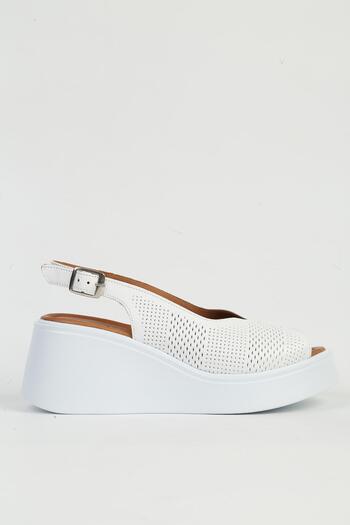 Pierre Cardin White Women's Wedge Heeled Shoes Pc-54587