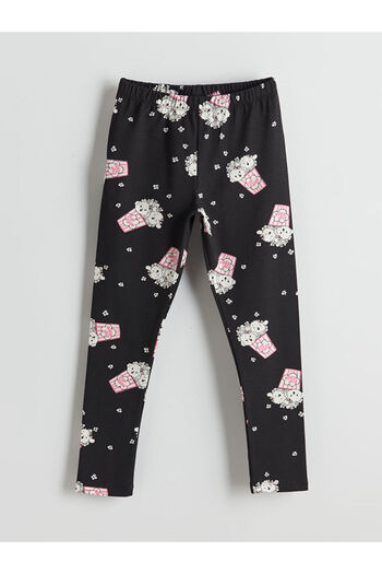 LC Waikiki Girl's Floral Tights with Elastic Waist