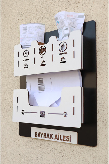 kutuTR Apartment Common Bill & Mailbox Wood - Black White