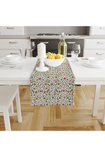 Filamente Ramadan Runner + 6 Pieces of American Service / Table Set / Stain Resistant and Washable Micropetek Fabric