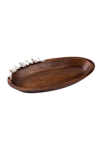 Dania Oval wooden serving plate, size 18 × 38 cm
