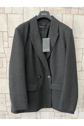 Dilvin 60743 Blazer Jacket-Anthracite Gray