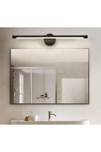 Sunbox Yapışkanlı 36 Cm Günışığı Ledli Pilli Aplik Banyo Tablo Ayna Duvar Aydınlatma Siyah Pil Dahildir