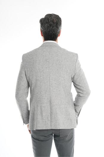 intersivin İntersivin Slim Fit Half Lined Men's Summer Smoke Blazer Single Jacket