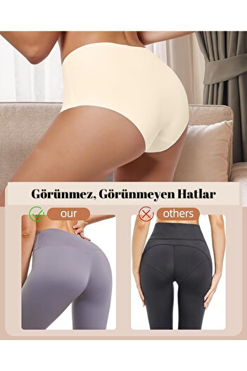 Adeniz 5-Piece Laser Cut Extra High Waist No Trace Extra Soft Seamless Bato Panties
